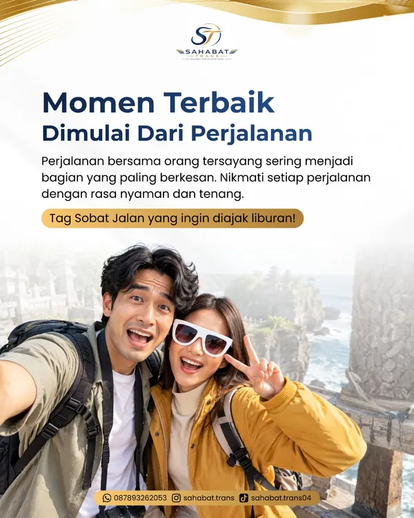 Poster Sahabat Trans: Momen terbaik dimulai dari perjalanan